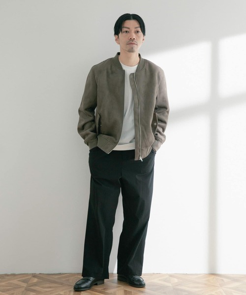 ITEMS URBANRESEARCH（アイテムズ アーバンリサーチ）の「フェイクスエードMA-1（MA-1・メンズ・ベージュ/チャコールグレー/カーキ・MEDIUM/LARGE）」の13枚目の写真