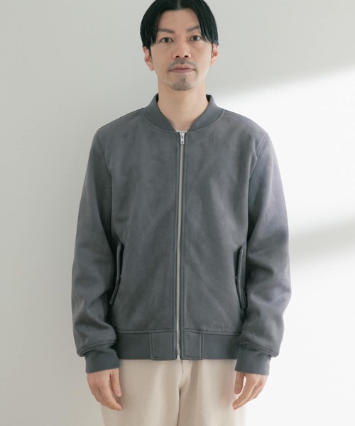 ITEMS URBANRESEARCH（アイテムズ アーバンリサーチ）の「フェイクスエードMA-1（MA-1・メンズ・ベージュ/チャコールグレー/カーキ・MEDIUM/LARGE）」の18枚目の写真