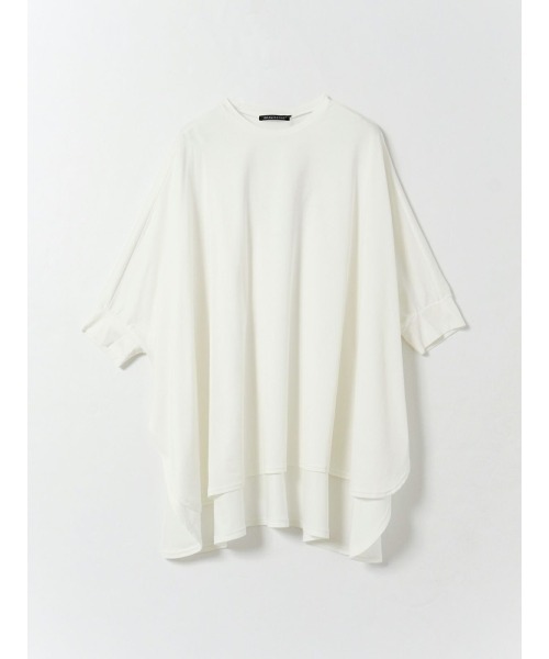 mizuiroind(ミズイロインド)の「mizuiro ind ワイドコクーンT(Tシャツ/カットソー・レディース・ブラック/グレー/オフホワイト/ブルー/グリーン/チャコールグレー・FREE)」の1枚目の写真