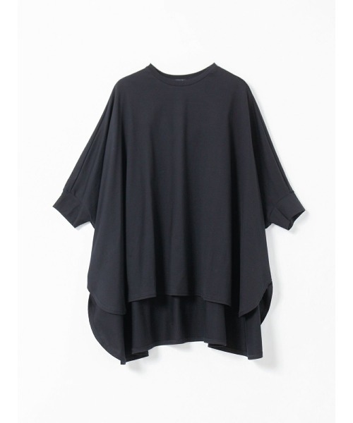 mizuiroind(ミズイロインド)の「mizuiro ind ワイドコクーンT(Tシャツ/カットソー・レディース・ブラック/グレー/オフホワイト/ブルー/グリーン/チャコールグレー・FREE)」の2枚目の写真