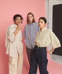 CITEN | ＜CITEN＞コットンリネン ストライプ ビッグシャツ(シャツ/ブラウス)