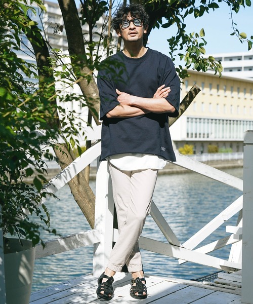 BAYFLOW（ベイフロー）の「【セットアイテム】レイヤードハーフスリーブTシャツ（Tシャツ/カットソー・メンズ・ブルー/グリーン/ピンク/ネイビー・MEDIUM/LARGE）」の16枚目の写真