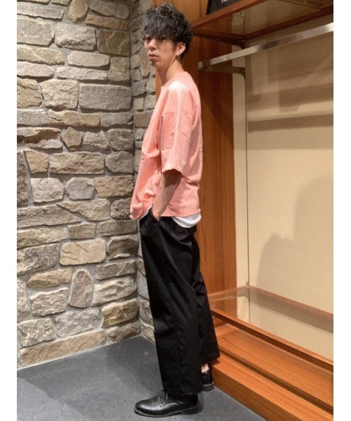 BAYFLOW（ベイフロー）の「【セットアイテム】レイヤードハーフスリーブTシャツ（Tシャツ/カットソー・メンズ・ブルー/グリーン/ピンク/ネイビー・MEDIUM/LARGE）」の13枚目の写真