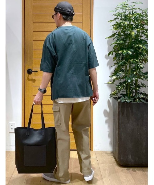 BAYFLOW（ベイフロー）の「【セットアイテム】レイヤードハーフスリーブTシャツ（Tシャツ/カットソー・メンズ・ブルー/グリーン/ピンク/ネイビー・MEDIUM/LARGE）」の11枚目の写真