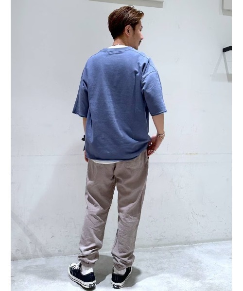 BAYFLOW（ベイフロー）の「【セットアイテム】レイヤードハーフスリーブTシャツ（Tシャツ/カットソー・メンズ・ブルー/グリーン/ピンク/ネイビー・MEDIUM/LARGE）」の8枚目の写真