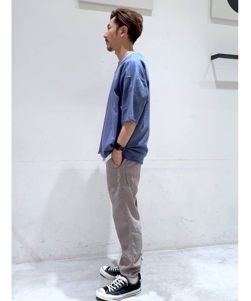 BAYFLOW（ベイフロー）の「【セットアイテム】レイヤードハーフスリーブTシャツ（Tシャツ/カットソー・メンズ・ブルー/グリーン/ピンク/ネイビー・MEDIUM/LARGE）」の7枚目の写真