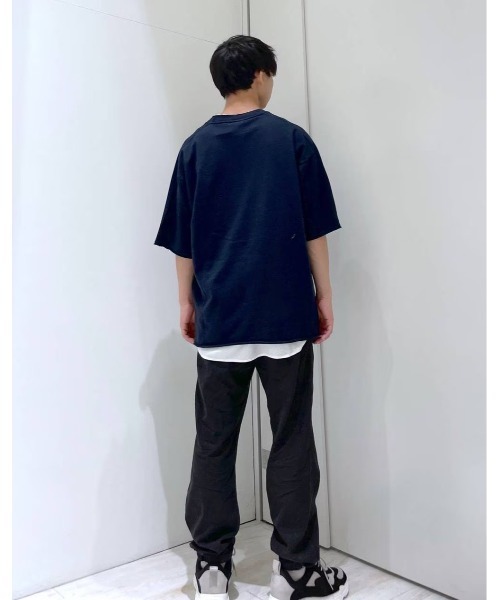 BAYFLOW（ベイフロー）の「【セットアイテム】レイヤードハーフスリーブTシャツ（Tシャツ/カットソー・メンズ・ブルー/グリーン/ピンク/ネイビー・MEDIUM/LARGE）」の5枚目の写真