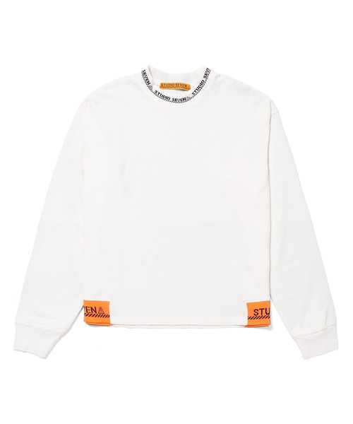 STUDIO SEVEN（スタジオ セブン）の「Neon Caution Rib LS Tee【STUDIOSEVEN/スタジオセブン】（Tシャツ/カットソー・メンズ・チャコールグレー/ホワイト/ネイビー・M/L/XL）」の2枚目の写真
