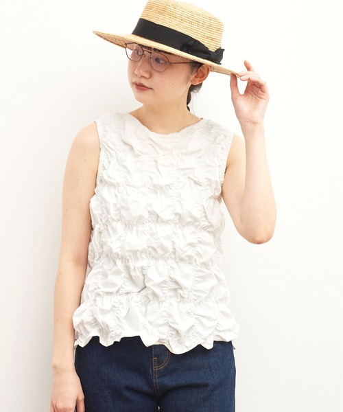 fig Ｌondon（フィグロンドン）の「uneven blouse（シャツ/ブラウス・レディース・ホワイト/その他/ブルー・FREE）」の10枚目の写真