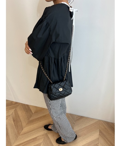 WC（ダブル シー）の「ギンガムチェックフレアパンツ（スラックス・レディース・パープル/グリーン/ピンク/ブラック/サックスブルー・FREE）」の8枚目の写真