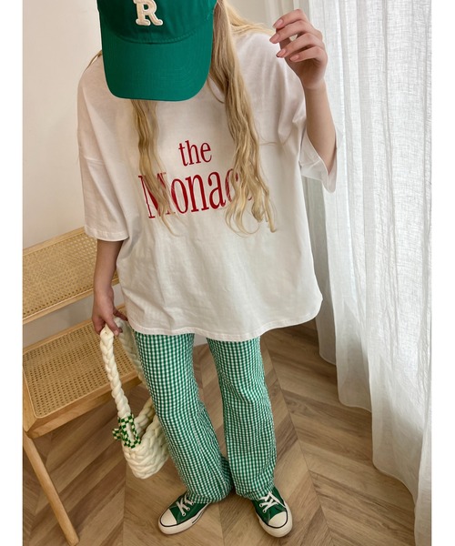 WC（ダブル シー）の「ギンガムチェックフレアパンツ（スラックス・レディース・パープル/グリーン/ピンク/ブラック/サックスブルー・FREE）」の14枚目の写真