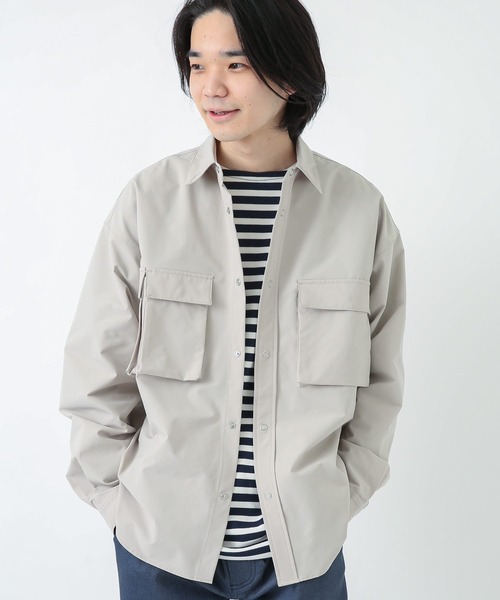 URBAN RESEARCH Sonny Label（アーバンリサーチサニーレーベル）の「『撥水』『セットアップ対応』3Dポケットシャツ（シャツ/ブラウス・メンズ・ブラック/ベージュ系その他/カーキ・MEDIUM/LARGE）」の6枚目の写真