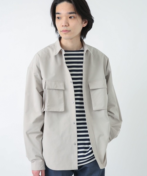 URBAN RESEARCH Sonny Label（アーバンリサーチサニーレーベル）の「『撥水』『セットアップ対応』3Dポケットシャツ（シャツ/ブラウス・メンズ・ブラック/ベージュ系その他/カーキ・MEDIUM/LARGE）」の8枚目の写真