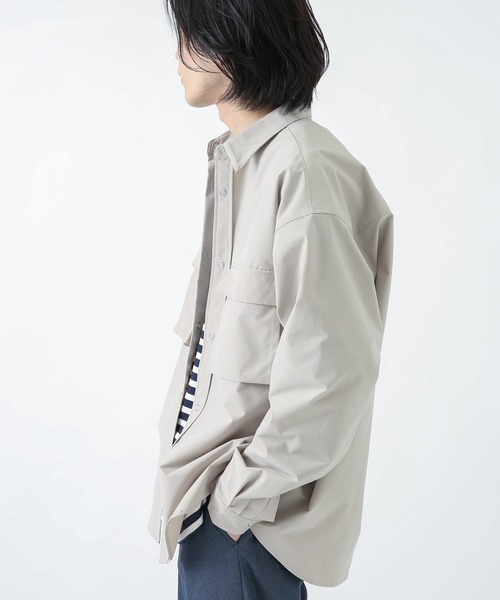 URBAN RESEARCH Sonny Label（アーバンリサーチサニーレーベル）の「『撥水』『セットアップ対応』3Dポケットシャツ（シャツ/ブラウス・メンズ・ブラック/ベージュ系その他/カーキ・MEDIUM/LARGE）」の9枚目の写真