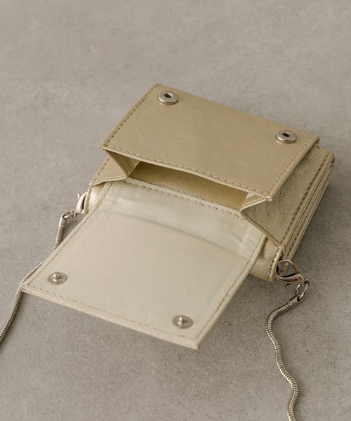 mystic(ミスティック)の「シャイニーウォレットミニBAG(ショルダーバッグ・レディース・シルバー/ゴールド・ONE SIZE)」の9枚目の写真