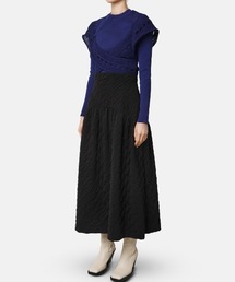 lemiroir　コルセット　スカート　ブルー LE CIEL BLEU（ルシェルブルー）の「コルセットフレアスカート