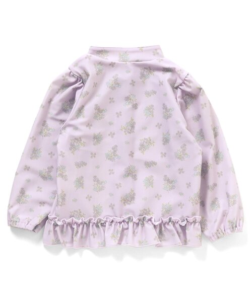 Ampersand（アンパサンド）の「フリルラッシュガード_UVカット（ラッシュガード・キッズ・ラベンダー/アイボリー/サックスブルー・140/120/110/100/130/90/80）」の5枚目の写真