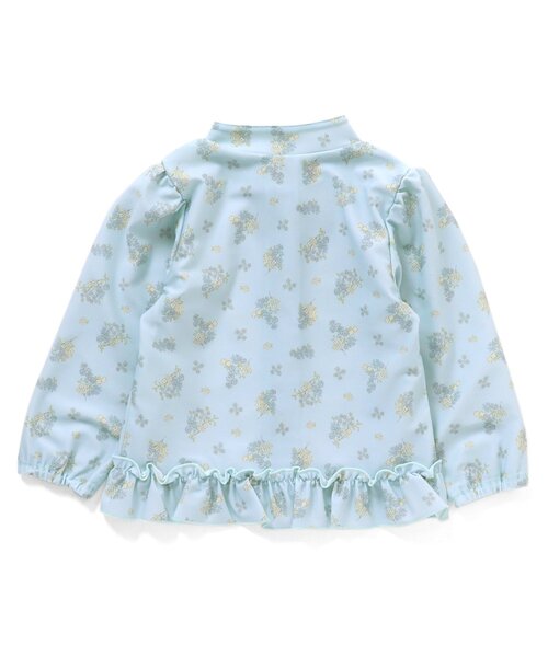 Ampersand（アンパサンド）の「フリルラッシュガード_UVカット（ラッシュガード・キッズ・ラベンダー/アイボリー/サックスブルー・140/120/110/100/130/90/80）」の6枚目の写真