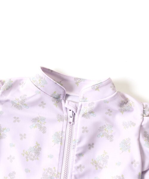Ampersand（アンパサンド）の「フリルラッシュガード_UVカット（ラッシュガード・キッズ・ラベンダー/アイボリー/サックスブルー・140/120/110/100/130/90/80）」の7枚目の写真