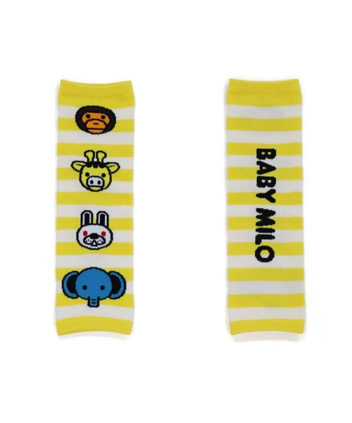 A BATHING APE（アベイシングエイプ）の「BABY MILO FRIENDS BABY LEG WARMERS KB（レッグウォーマー・キッズ・イエロー/ピンク/ブルー・FREE）」の2枚目の写真