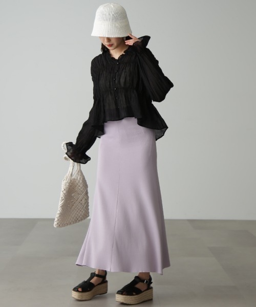 FREE'S MART（フリーズマート）の「◆シャーリングシアーブラウス（シャツ/ブラウス・レディース・ホワイト/ピンク/ブラック・FREE）」の15枚目の写真