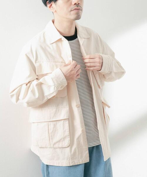 ITEMS URBANRESEARCH(アイテムズ アーバンリサーチ)の「Jungle Fatigue Cotton Jacket(ミリタリージャケット・メンズ・ベージュ/カーキ/チャコールグレー・MEDIUM/LARGE)」の4枚目の写真