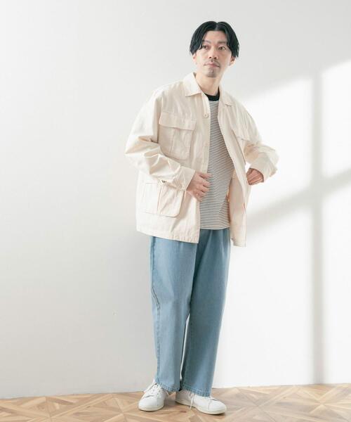 ITEMS URBANRESEARCH(アイテムズ アーバンリサーチ)の「Jungle Fatigue Cotton Jacket(ミリタリージャケット・メンズ・ベージュ/カーキ/チャコールグレー・MEDIUM/LARGE)」の7枚目の写真