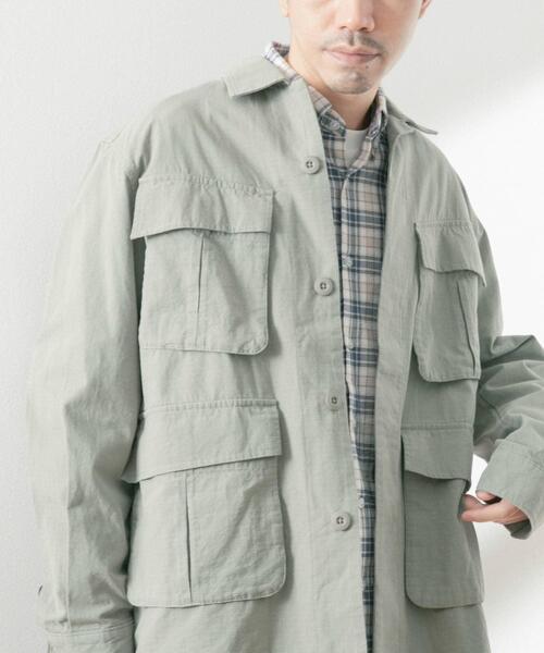 ITEMS URBANRESEARCH(アイテムズ アーバンリサーチ)の「Jungle Fatigue Cotton Jacket(ミリタリージャケット・メンズ・ベージュ/カーキ/チャコールグレー・MEDIUM/LARGE)」の10枚目の写真