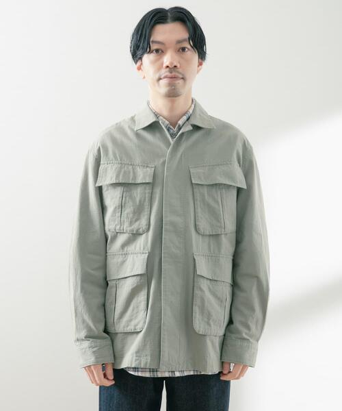 ITEMS URBANRESEARCH(アイテムズ アーバンリサーチ)の「Jungle Fatigue Cotton Jacket(ミリタリージャケット・メンズ・ベージュ/カーキ/チャコールグレー・MEDIUM/LARGE)」の14枚目の写真
