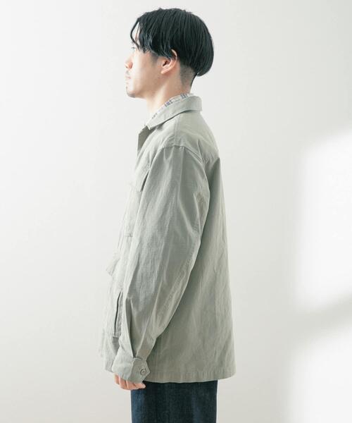 ITEMS URBANRESEARCH(アイテムズ アーバンリサーチ)の「Jungle Fatigue Cotton Jacket(ミリタリージャケット・メンズ・ベージュ/カーキ/チャコールグレー・MEDIUM/LARGE)」の15枚目の写真