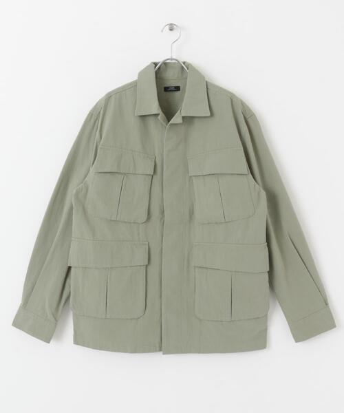 ITEMS URBANRESEARCH（アイテムズ アーバンリサーチ）の「Jungle Fatigue Cotton Jacket（ミリタリージャケット・メンズ・ベージュ/カーキ/チャコールグレー・MEDIUM/LARGE）」の18枚目の写真