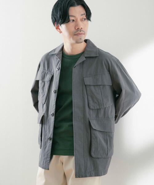 ITEMS URBANRESEARCH（アイテムズ アーバンリサーチ）の「Jungle Fatigue Cotton Jacket（ミリタリージャケット・メンズ・ベージュ/カーキ/チャコールグレー・MEDIUM/LARGE）」の21枚目の写真