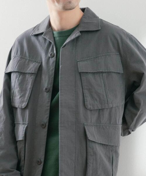 ITEMS URBANRESEARCH（アイテムズ アーバンリサーチ）の「Jungle Fatigue Cotton Jacket（ミリタリージャケット・メンズ・ベージュ/カーキ/チャコールグレー・MEDIUM/LARGE）」の22枚目の写真