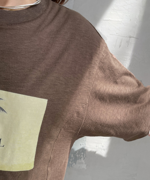 Cabana（カバナ）の「【Cabana/カバナ】MUKUL TEE（Tシャツ/カットソー・レディース・ホワイト/ベージュ/イエロー/ブラウン・36）」の16枚目の写真