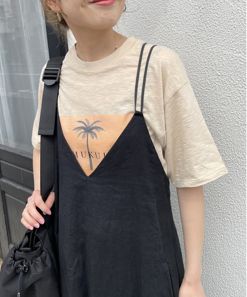 Cabana（カバナ）の「【Cabana/カバナ】MUKUL TEE（Tシャツ/カットソー・レディース・ホワイト/ベージュ/イエロー/ブラウン・36）」の21枚目の写真