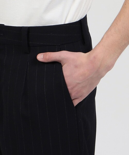 TOMORROWLAND （トゥモローランド）の「ウール フロントダーツストレートパンツ（スラックス・メンズ・ホワイト系その他/ネイビー・S/M/XS）」の10枚目の写真