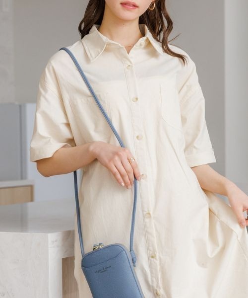 Eclat one(エクラワン)の「オーバーサイズ シャツワンピース(シャツワンピース・レディース・ベージュ/イエロー/ダークグレー・FREE)」の10枚目の写真