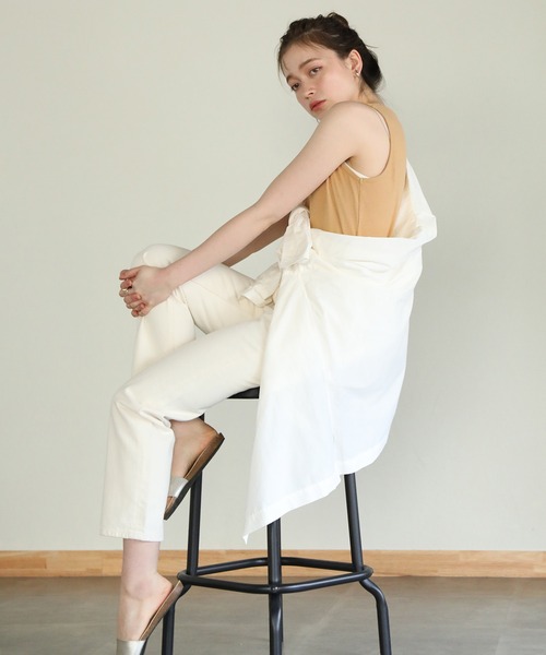 aity(アイティ)の「Vネックワッフルタンクトップ 夏服(タンクトップ・レディース・グレー/ブラック/ホワイト/ネイビー/パープル/オレンジ/カーキ・M)」の12枚目の写真