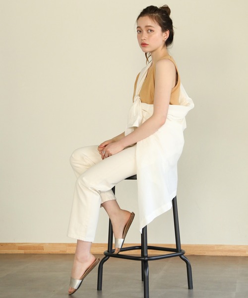 aity(アイティ)の「Vネックワッフルタンクトップ 夏服(タンクトップ・レディース・グレー/ブラック/ホワイト/ネイビー/パープル/オレンジ/カーキ・M)」の13枚目の写真