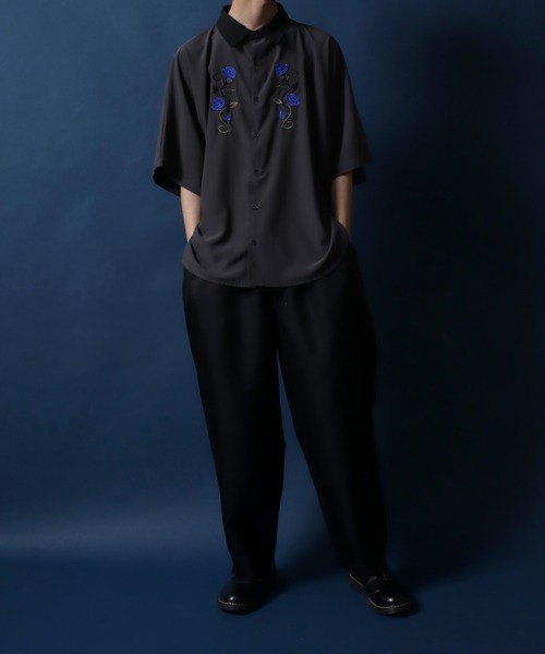 ANPAS（アンパス）の「Rose Embroidery Oversized Dolman Sleeve