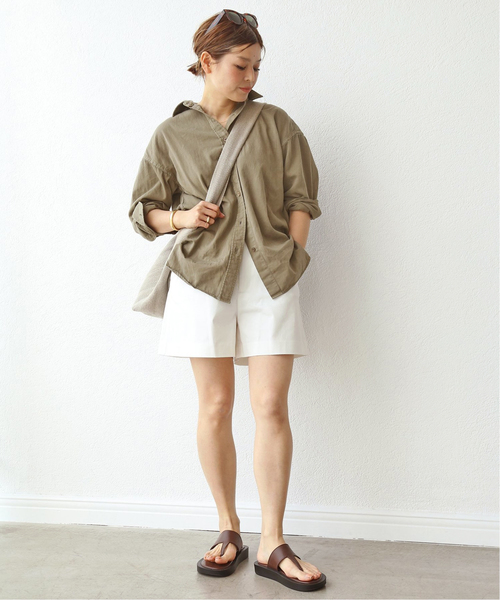 CELERIチノストレッチシャツ、ショートパンツセット