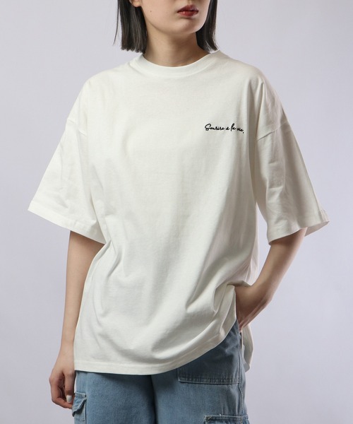 spiritoso（スピリトーゾ）の「spiritoso バックプリントTシャツ 半袖（Tシャツ/カットソー・レディース・サックスブルー/ホワイト/スミクロ/ラベンダー・F）」の2枚目の写真
