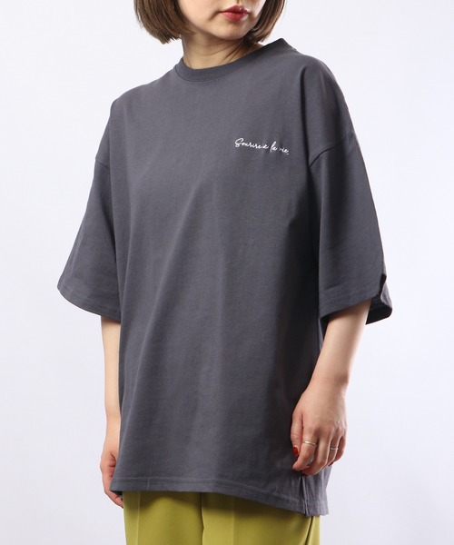 spiritoso（スピリトーゾ）の「spiritoso バックプリントTシャツ 半袖（Tシャツ/カットソー・レディース・サックスブルー/ホワイト/スミクロ/ラベンダー・F）」の15枚目の写真
