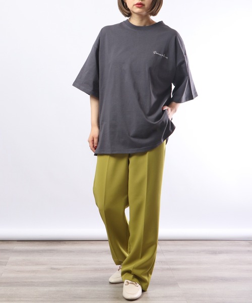 spiritoso（スピリトーゾ）の「spiritoso バックプリントTシャツ 半袖（Tシャツ/カットソー・レディース・サックスブルー/ホワイト/スミクロ/ラベンダー・F）」の17枚目の写真