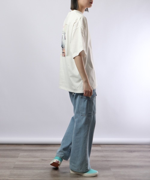 spiritoso（スピリトーゾ）の「spiritoso バックプリントTシャツ 半袖（Tシャツ/カットソー・レディース・サックスブルー/ホワイト/スミクロ/ラベンダー・F）」の11枚目の写真