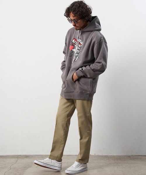STUD MUFFIN(スタッドマフィン)の「mpa3173-10ozT-C裏毛起毛 BABYLシークイン プルパーカー(パーカー・メンズ・ブラック/ホワイト/チャコールグレー・2/4/3)」の9枚目の写真