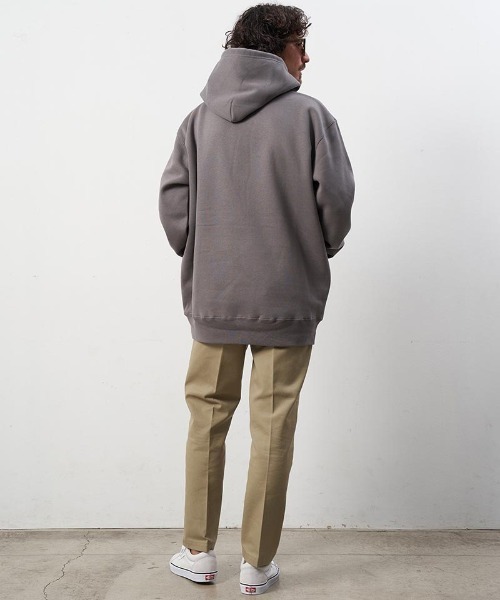 STUD MUFFIN(スタッドマフィン)の「mpa3173-10ozT-C裏毛起毛 BABYLシークイン プルパーカー(パーカー・メンズ・ブラック/ホワイト/チャコールグレー・2/4/3)」の10枚目の写真