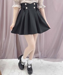 パール釦タックフレアスカート