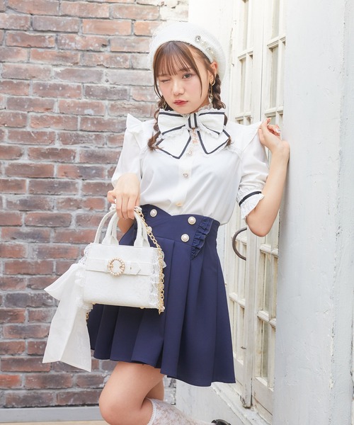 ROJITA（ロジータ）の「パール釦タックフレアスカート（スカート・レディース・ブラック/ネイビー/ピンク・FREE）」の13枚目の写真