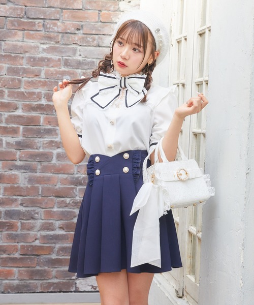 セール】パール釦タックフレアスカート（スカート）｜ROJITA